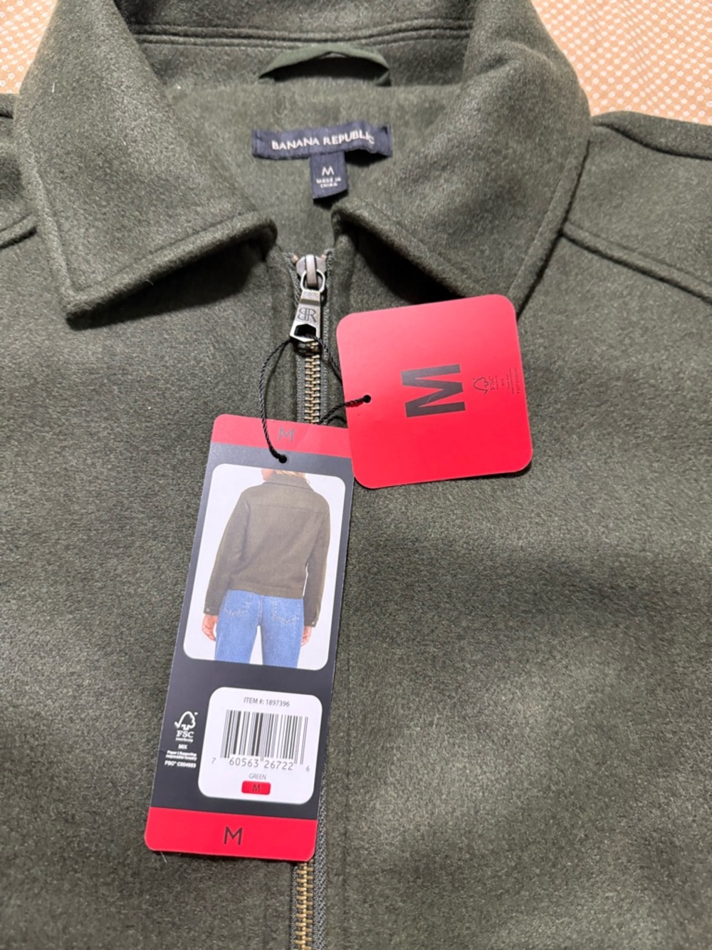 Banana Republic Olive Green Lightweight Shirt Jacket - Picture 2 of 7